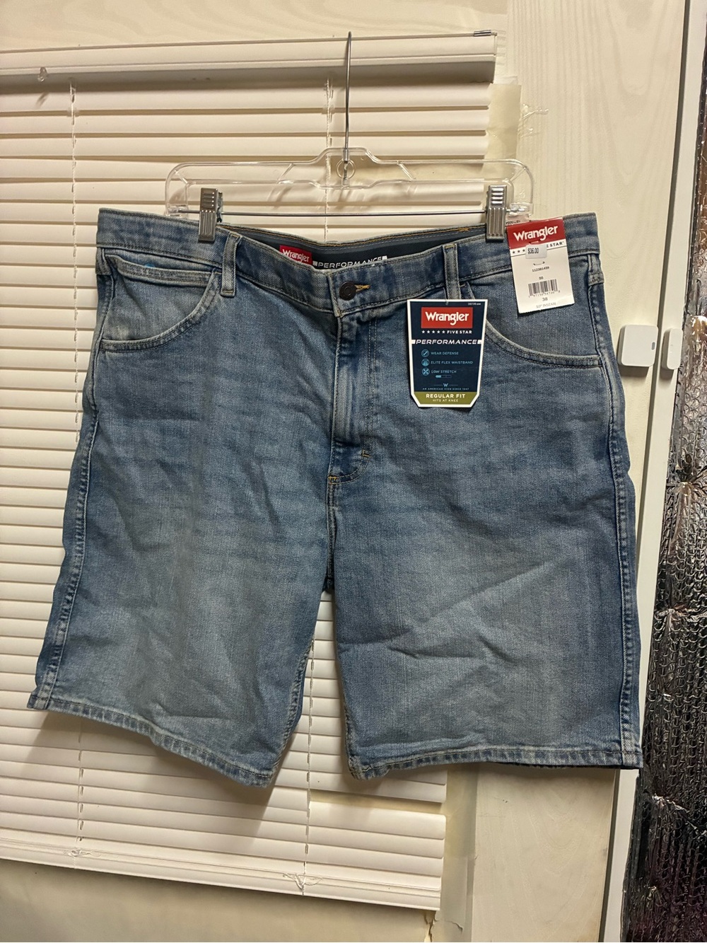Wrangler Men's Light Wash Denim Shorts